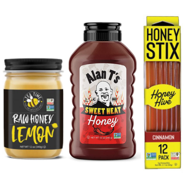 3 options for private labels. Jar, squeeze bottle, or honeystix